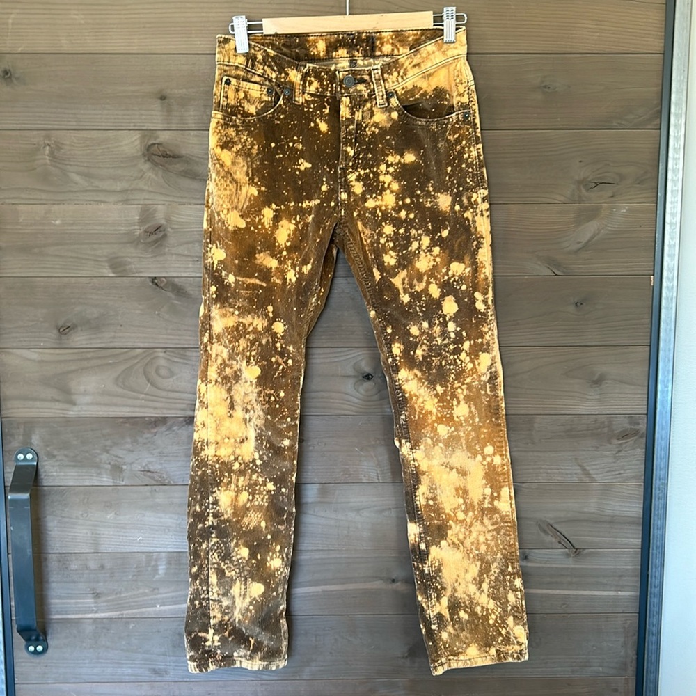 Levi's Men's Corduroy Pants in Brown and Yellow